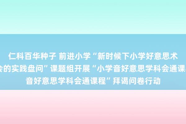 仁科百华种子 前进小学“新时候下小学好意思术音乐学科会通教会的实践盘问”课题组开展“小学音好意思学科会通课程”拜谒问卷行动