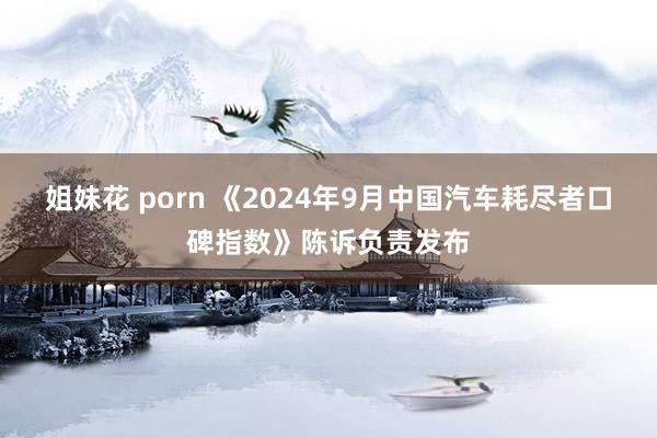 姐妹花 porn 《2024年9月中国汽车耗尽者口碑指数》陈诉负责发布