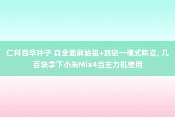 仁科百华种子 真全面屏始祖+顶级一模式陶瓷， 几百块拿下小米Mix4当主力机使用