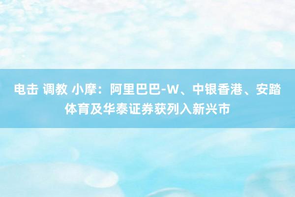 电击 调教 小摩：阿里巴巴-W、中银香港、安踏体育及华泰证券获列入新兴市