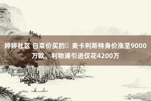 婷婷社区 白菜价买的❗麦卡利斯特身价涨至9000万欧，利物浦引进仅花4200万