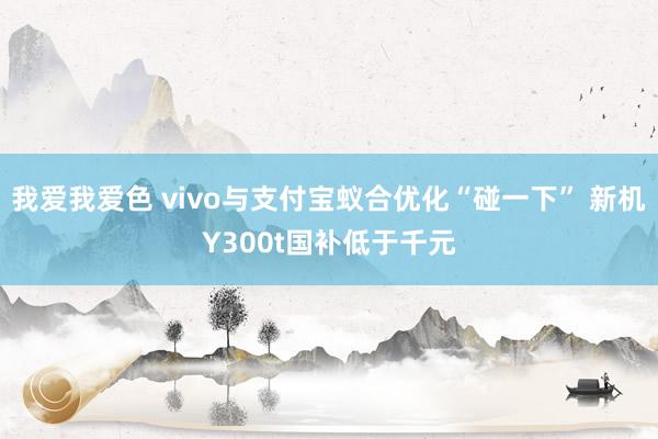 我爱我爱色 vivo与支付宝蚁合优化“碰一下” 新机Y300t国补低于千元