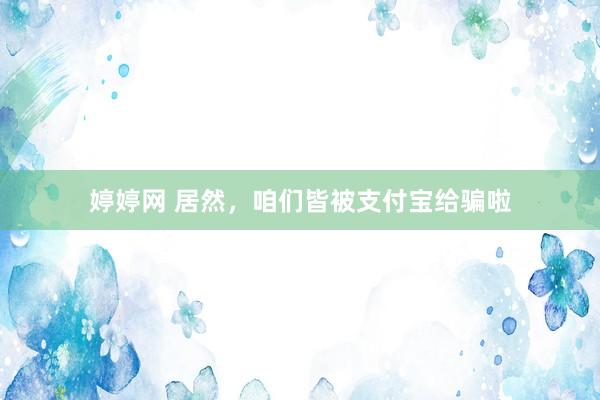 婷婷网 居然，咱们皆被支付宝给骗啦