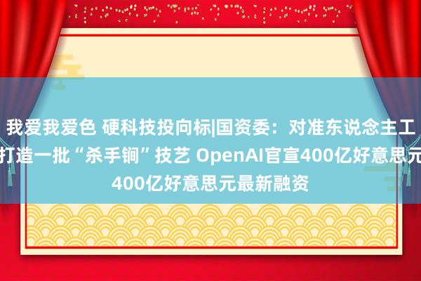 我爱我爱色 硬科技投向标|国资委：对准东说念主工智能加速打造一批“杀手锏”技艺 OpenAI官宣400亿好意思元最新融资