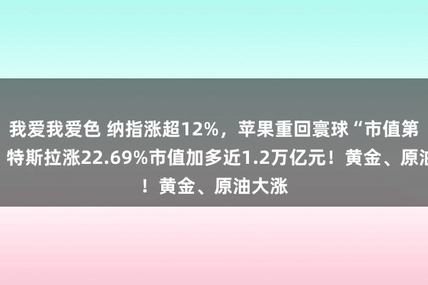 我爱我爱色 纳指涨超12%，苹果重回寰球“市值第一”，特斯拉涨22.69%市值加多近1.2万亿元！黄金、原油大涨