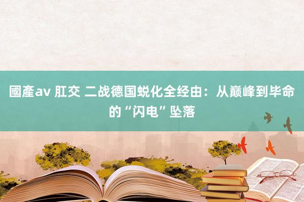 國產av 肛交 二战德国蜕化全经由：从巅峰到毕命的“闪电”坠落