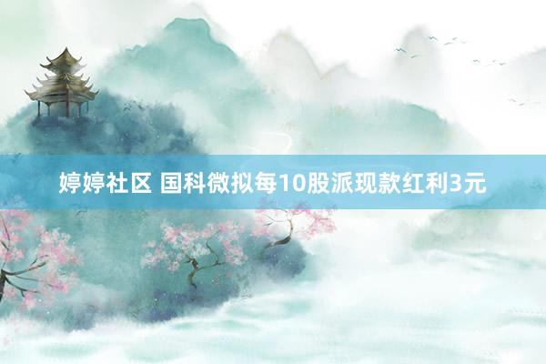 婷婷社区 国科微拟每10股派现款红利3元