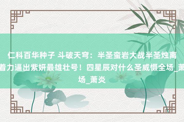 仁科百华种子 斗破天穹：半圣蛮岩大战半圣烛离，着力逼出紫妍最雄壮号！四星辰对什么圣威慑全场_萧炎